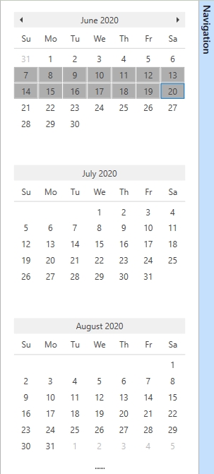 CalendarNavigator