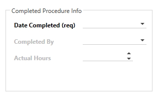 Completed Procedure Info