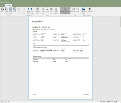 Report Preview Example