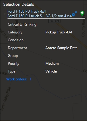 Work Order Selection Details