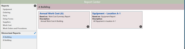 Memorized Reports