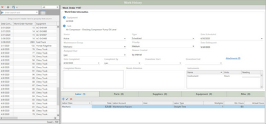 Work Order History