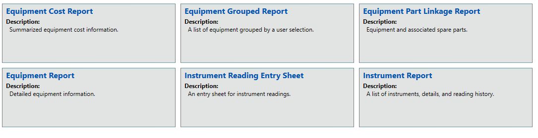 Report Center Equipment