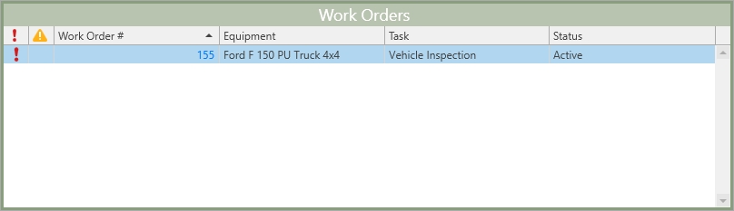 Mapping Work Order Grid