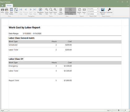 Work Cost by Labor Report (Click to Enlarge)