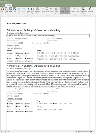 Work Template Report (Click to Enlarge)